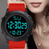 Men Sport Watch Multifunction  Sports Watch Waterproof Luminous LED Digital Kids Watch Big Dial Student Electronic Watch