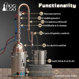 HOOLOO RCU30 Distiller Home Copper Column Moonshine Still Alcohol Brewing Equipment Electric Heating DIY Spirits Whisky Brandy